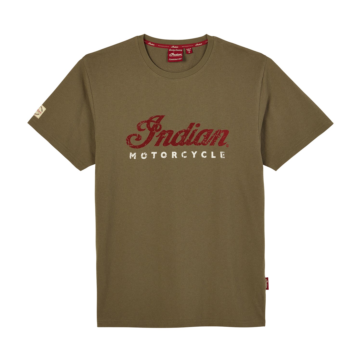 Men's 2 Color Script T-Shirt, Khaki