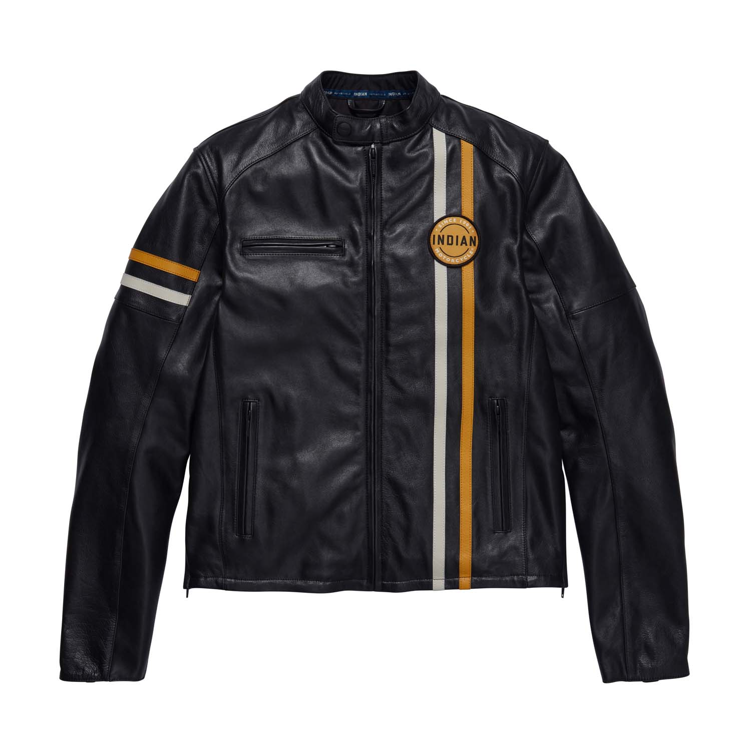 Men's Cafe Leather Jacket, Black