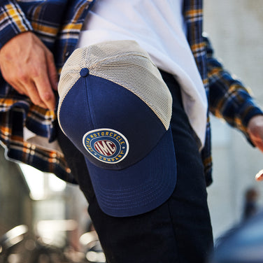 Colored IMC Logo Trucker Cap, Blue