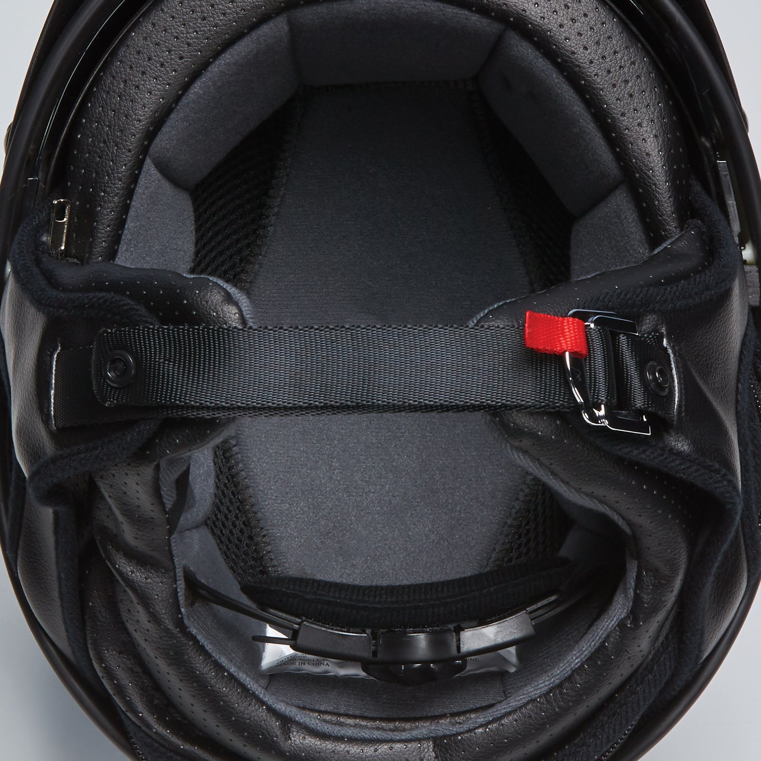 Half Helmet with Retro Racing Stripe, Black