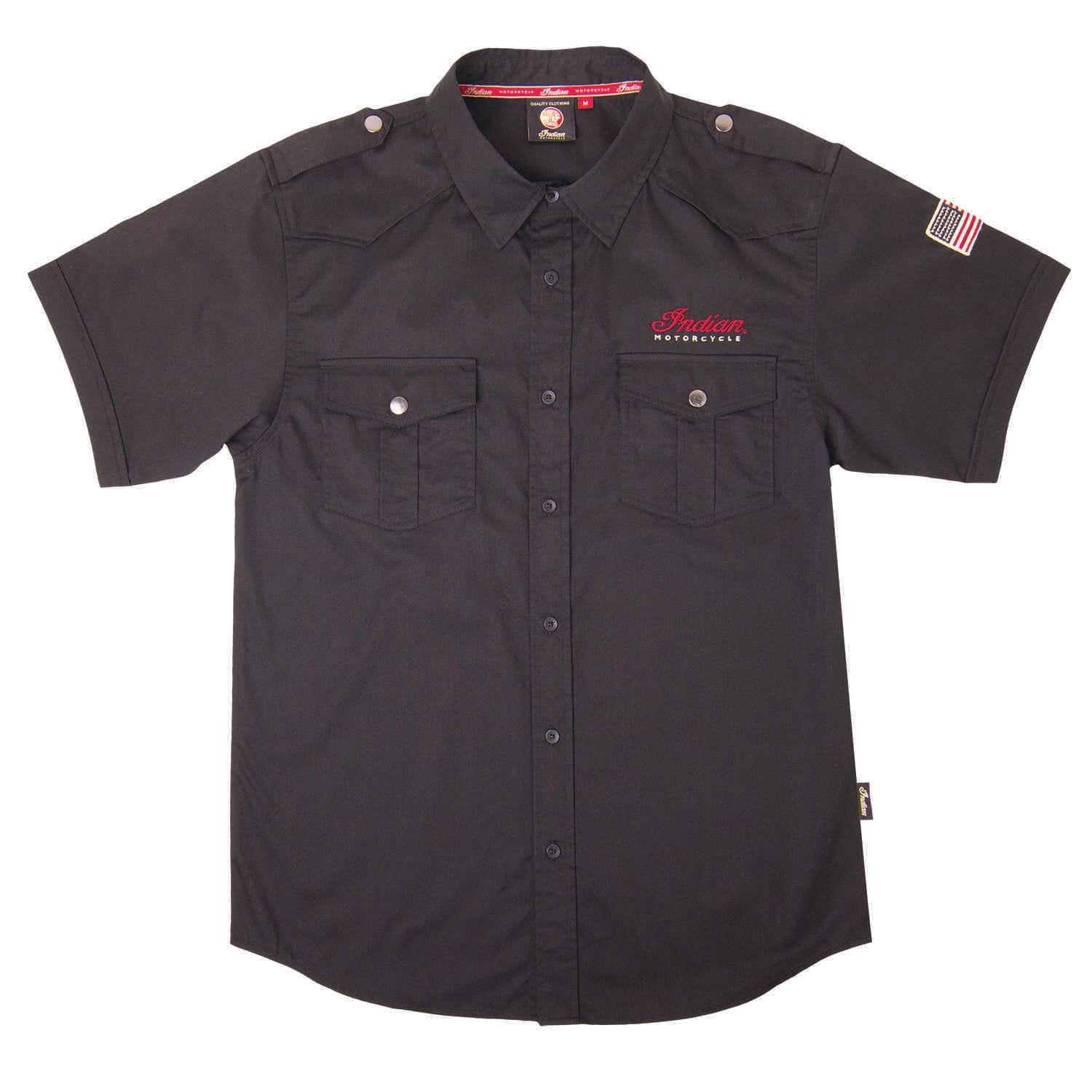 Men's Short-Sleeve Casual Shirt, Black