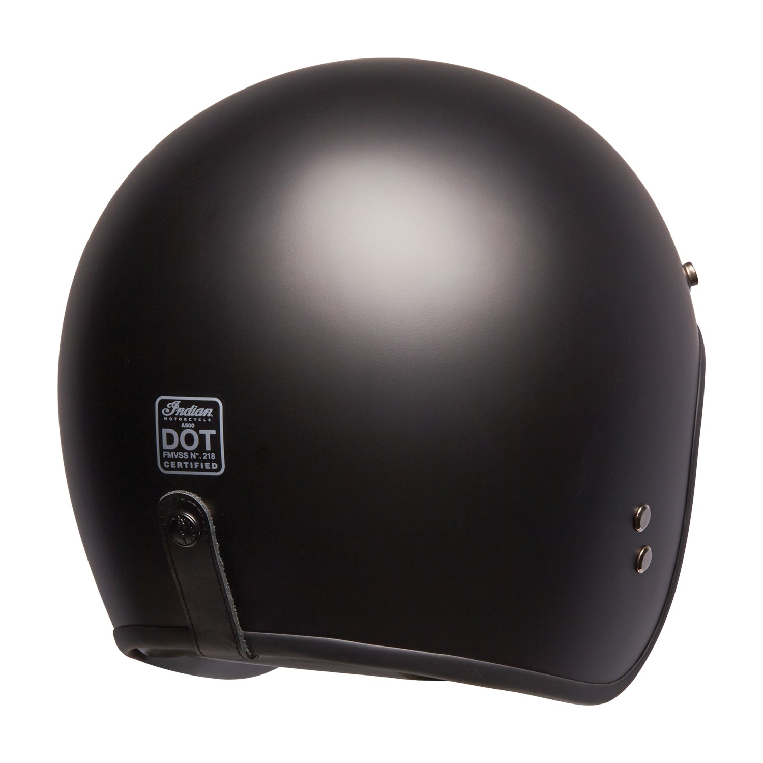 Open Face Retro Helmet, Matte Black