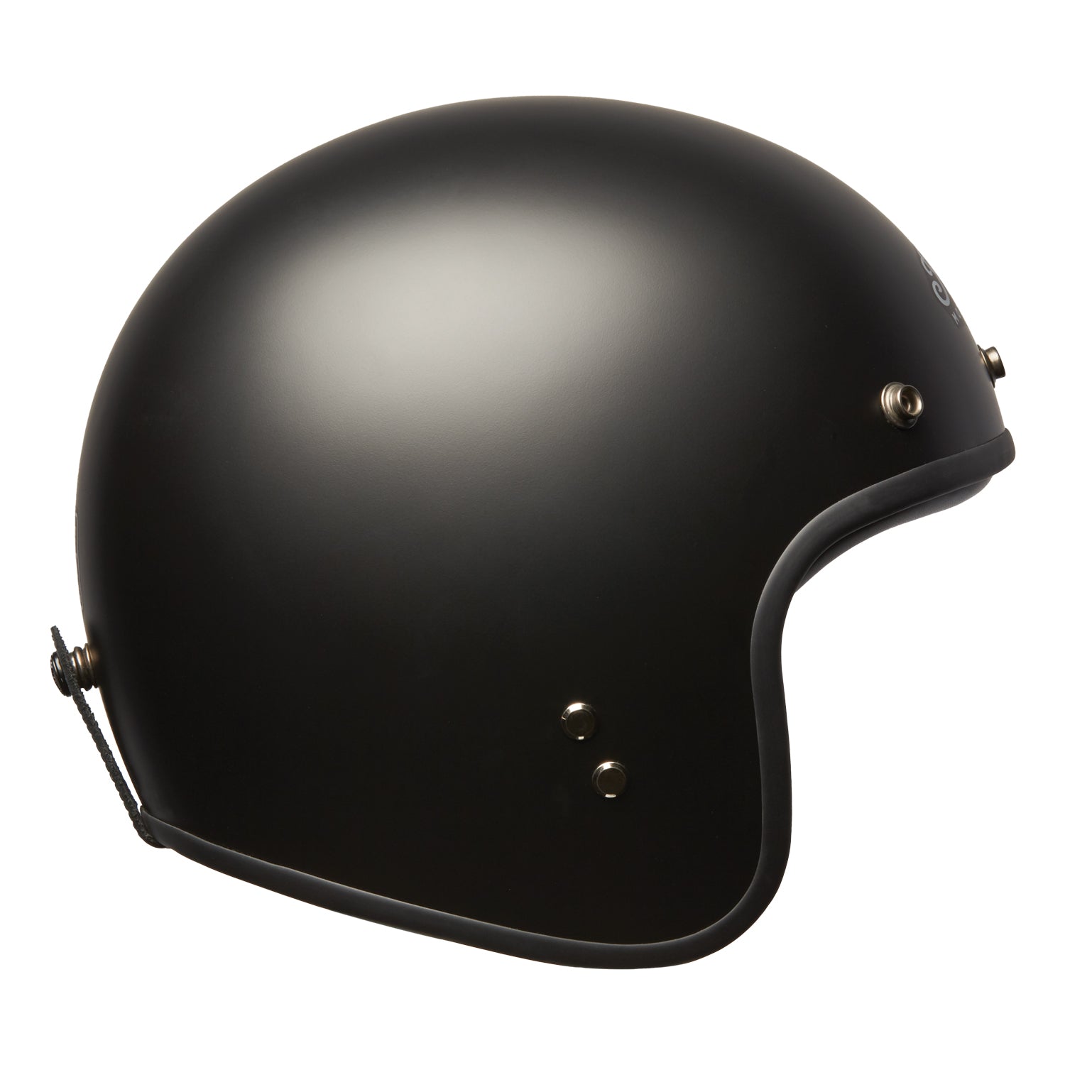 Open Face Retro Helmet, Matte Black