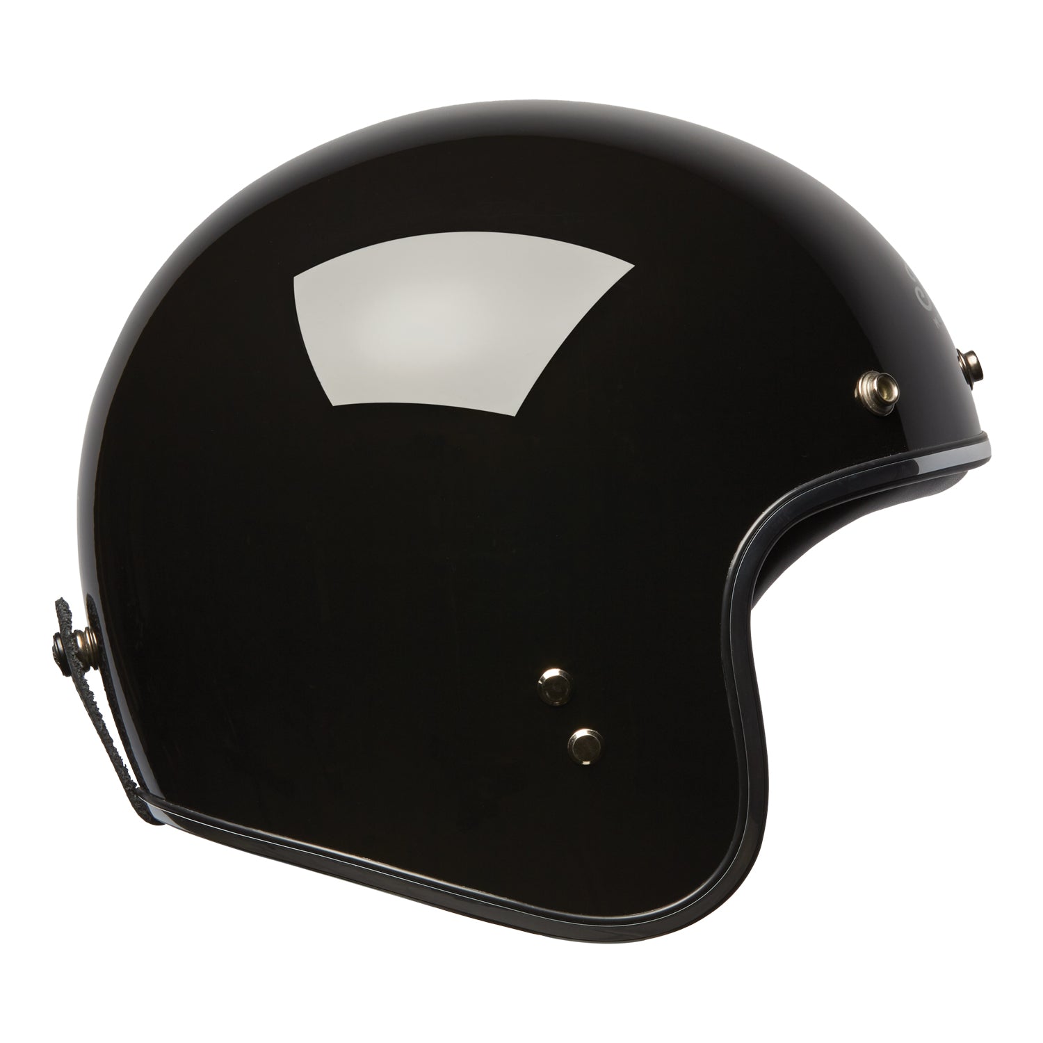 Open Face Retro Helmet, Gloss Black