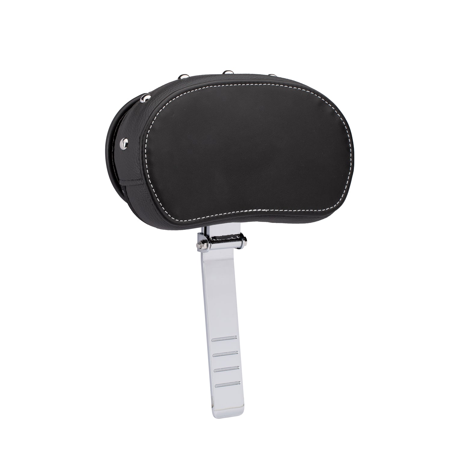 Genuine Leather Rider Backrest Pad, Black with Studs