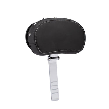 Genuine Leather Rider Backrest Pad, Black with Studs