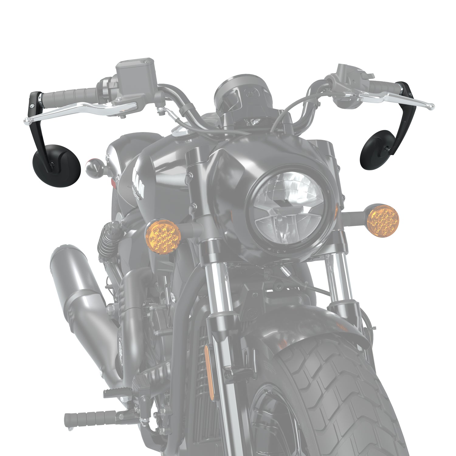 Bar End Mirrors in Black, Pair - 2891099-468