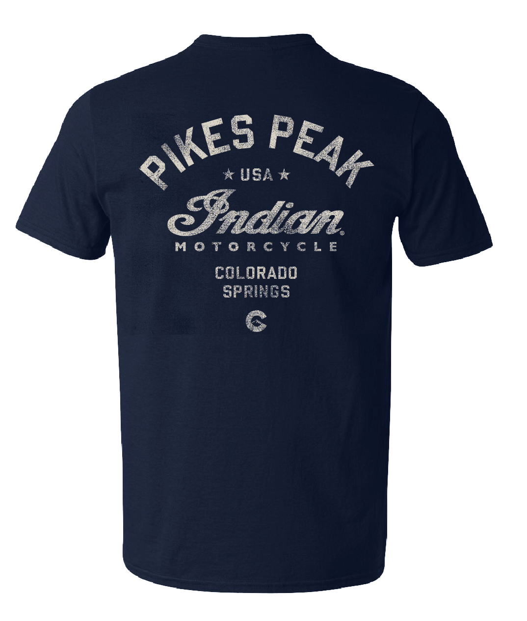 Pikes Peak Vintage Script - Navy