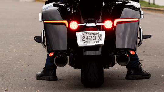 Bryant M1 Saddlebag Lights for Indian Motorcycle By RydeCulture™ - Red Lens