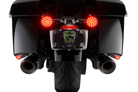 Machete™ LED Bag Lights for Indian Motorcycles - Red Lens