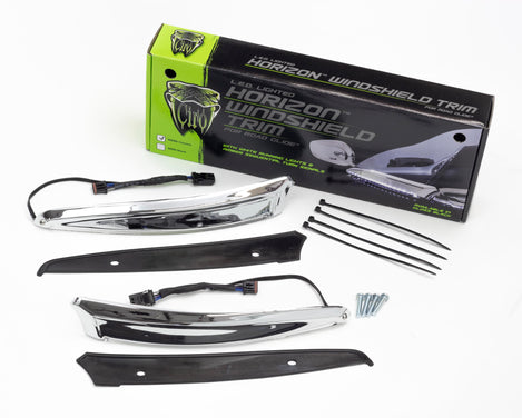Horizon LED Lighted Windshield Trim for Road Glide '15-up, Chrome