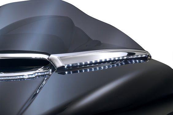 Horizon LED Lighted Windshield Trim for Road Glide '15-up, Chrome