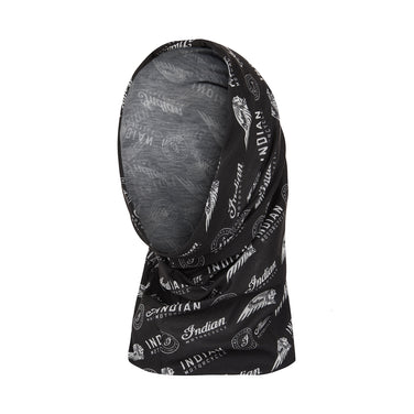 Icon Indian All Over Logo, Multifunctional Headwear, Black/White