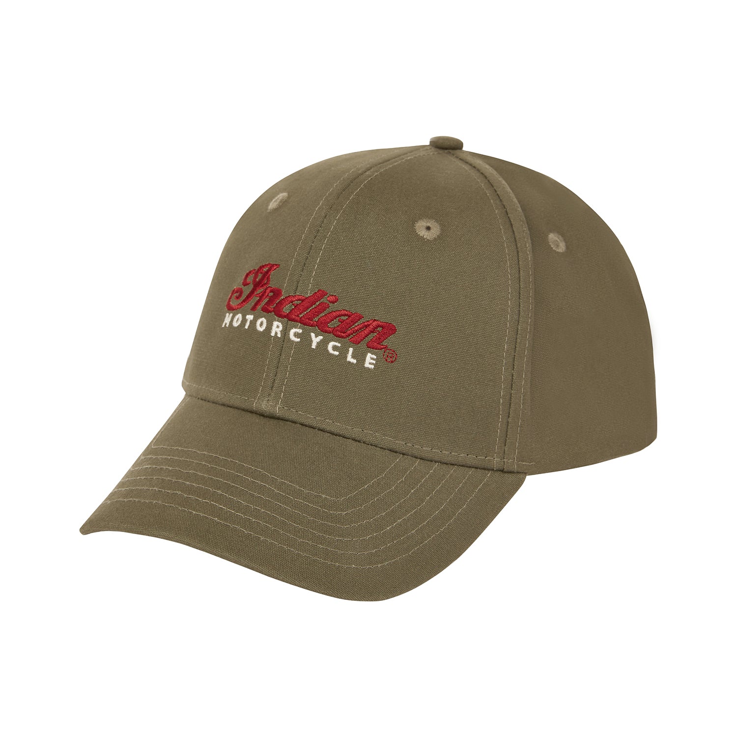 Indian 2 Color Script Cap, Khaki