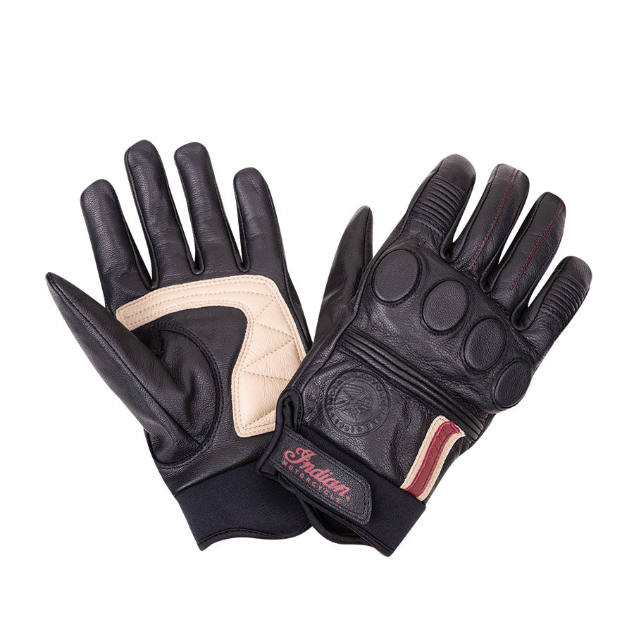 Men's Leather Retro 2 Riding Gloves, Black