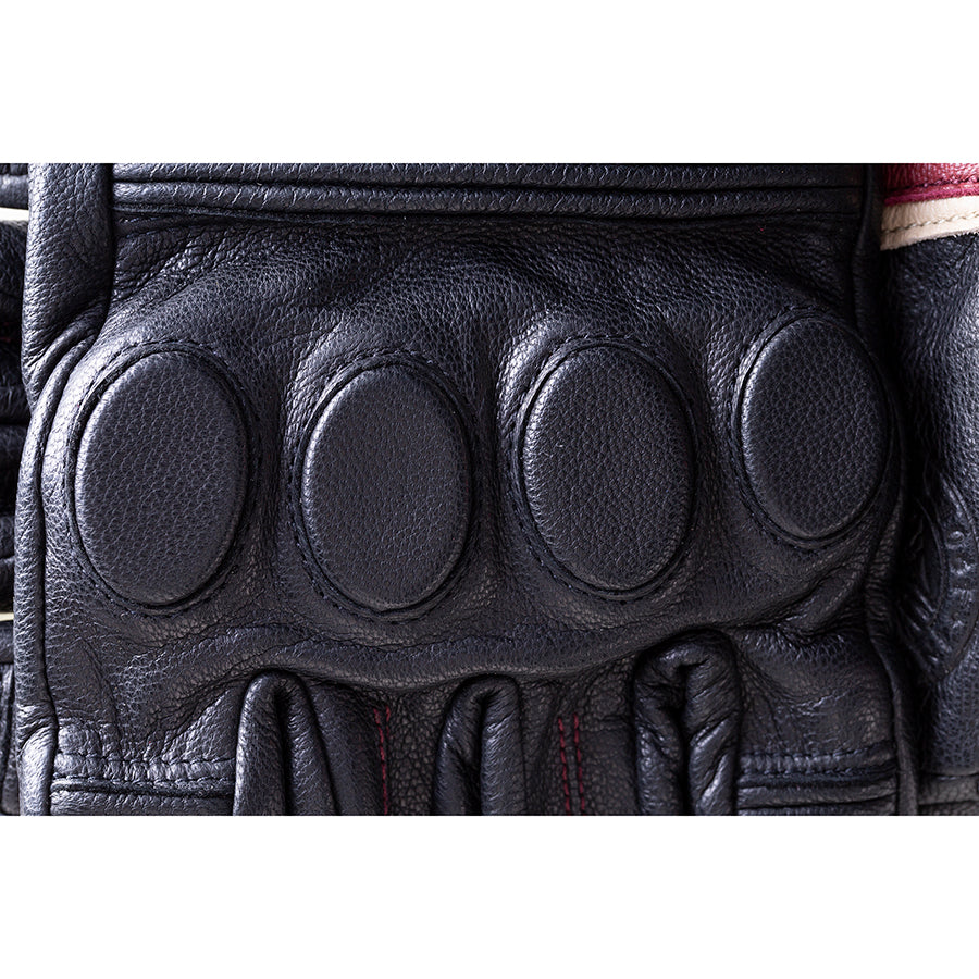 Men's Leather Retro 2 Riding Gloves, Black