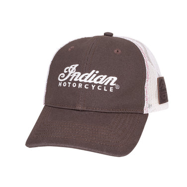 Script Trucker Hat, Brown
