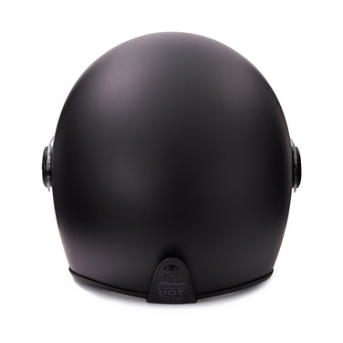 Unisex Matte Jet Helmet, Black