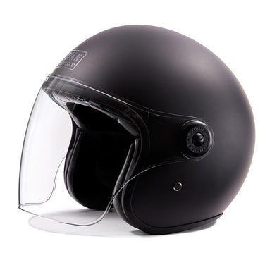 Unisex Matte Jet Helmet, Black