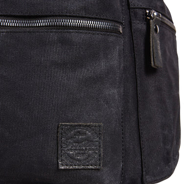 Waxed Canvas Backpack, Black