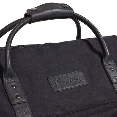 Waxed Canvas Duffle Bag, Black