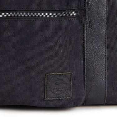 Waxed Canvas Duffle Bag, Black