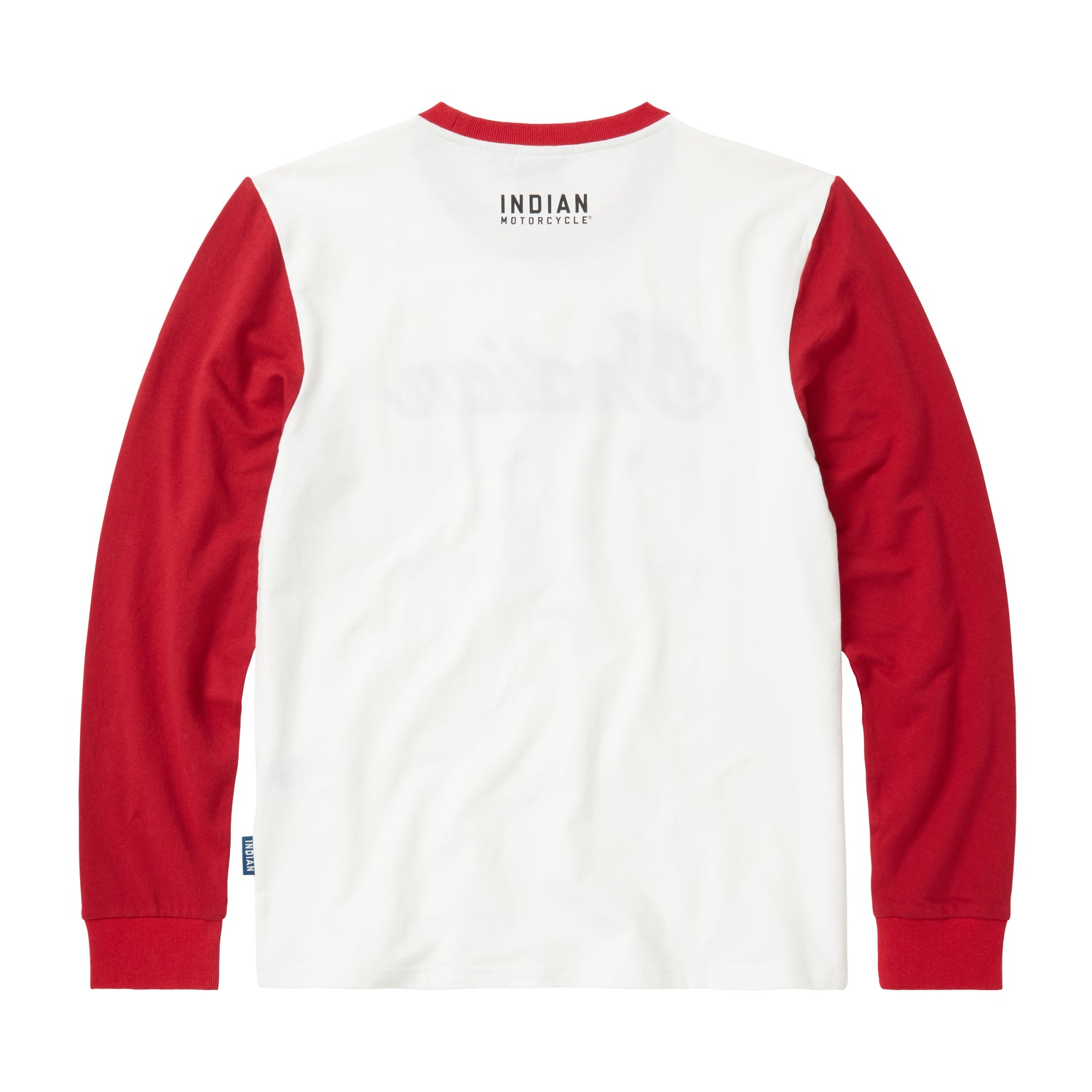 Men's Red Long Sleeve T-Shirt, White