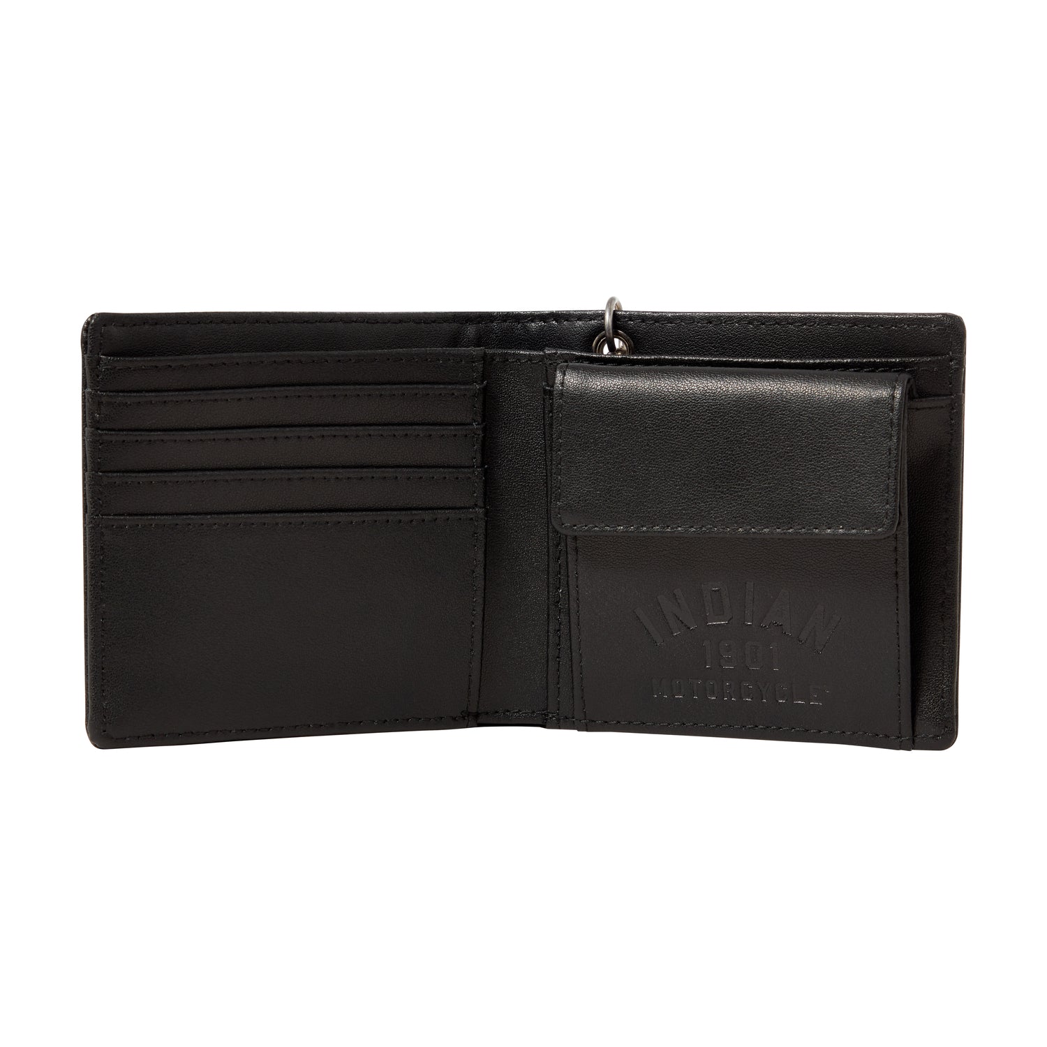 Leather Chain Wallet, Black