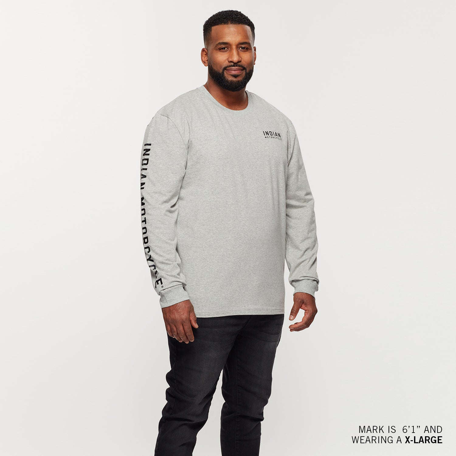 Men's Athlete Long Sleeve Tee, Gray