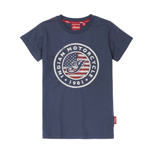 Youth USA Flag Logo T-Shirt, Navy