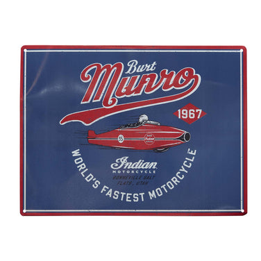 Streamliner Metal Sign, Blue