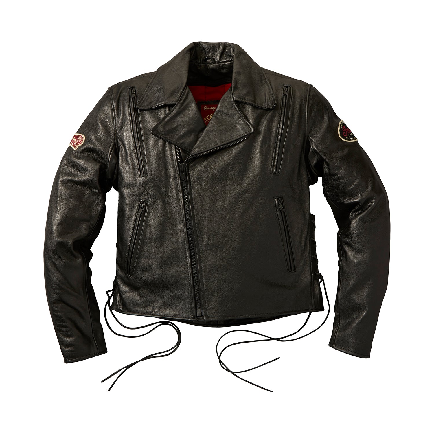 Men's Horsehide Leather Liberty Riding Jacket with Removable Lining, Black