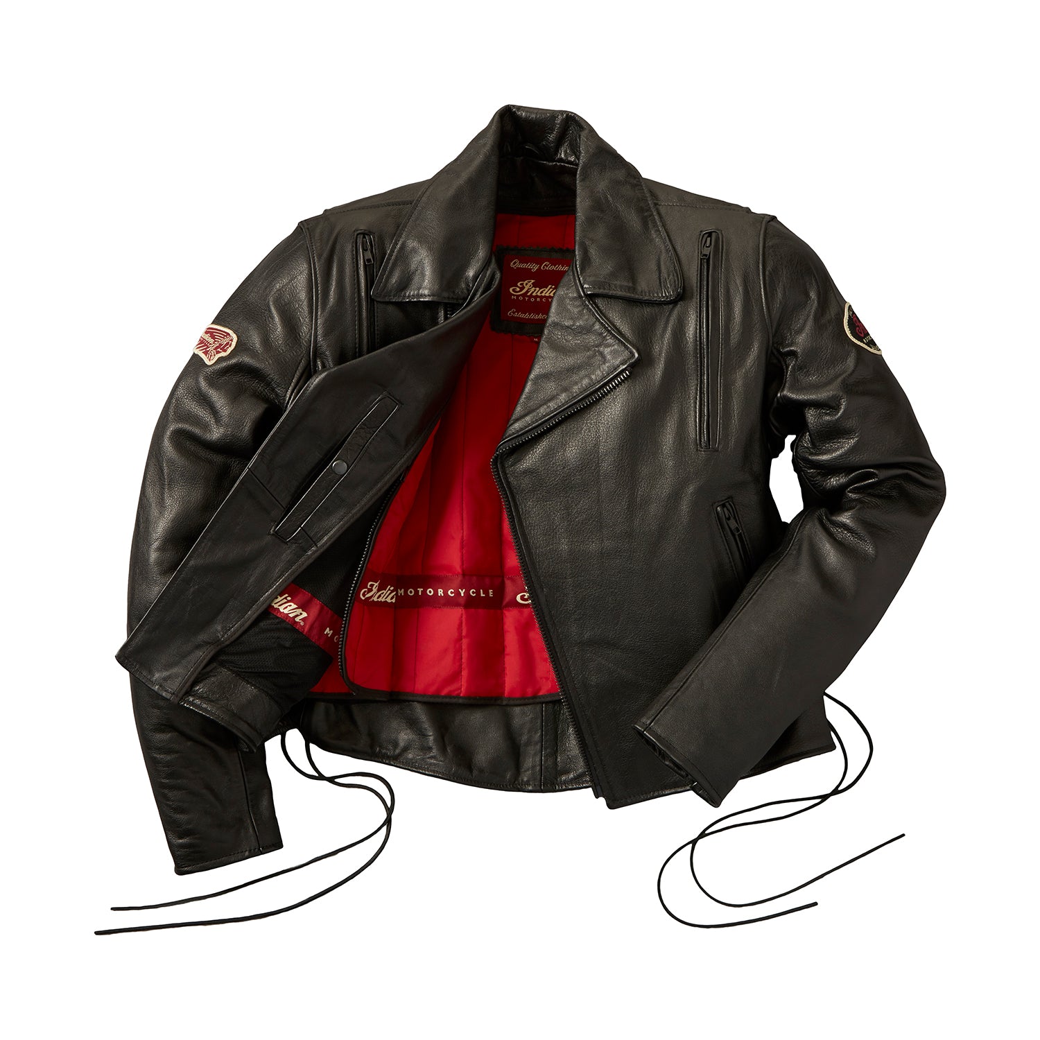 Men's Horsehide Leather Liberty Riding Jacket with Removable Lining, Black