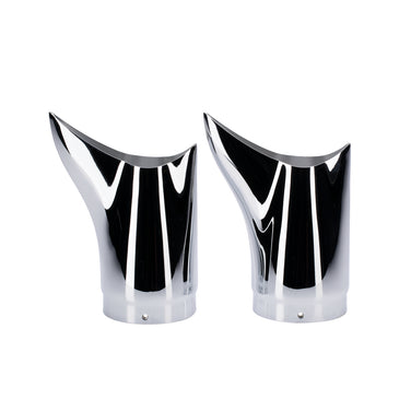 Fish Tail Exhaust Tips in Chrome, Pair