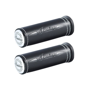 Genuine Leather Handlebar Grip Wraps in Black, Pair