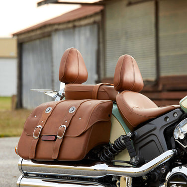 Genuine Leather Saddlebags, Desert Tan