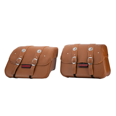 Genuine Leather Saddlebags, Desert Tan