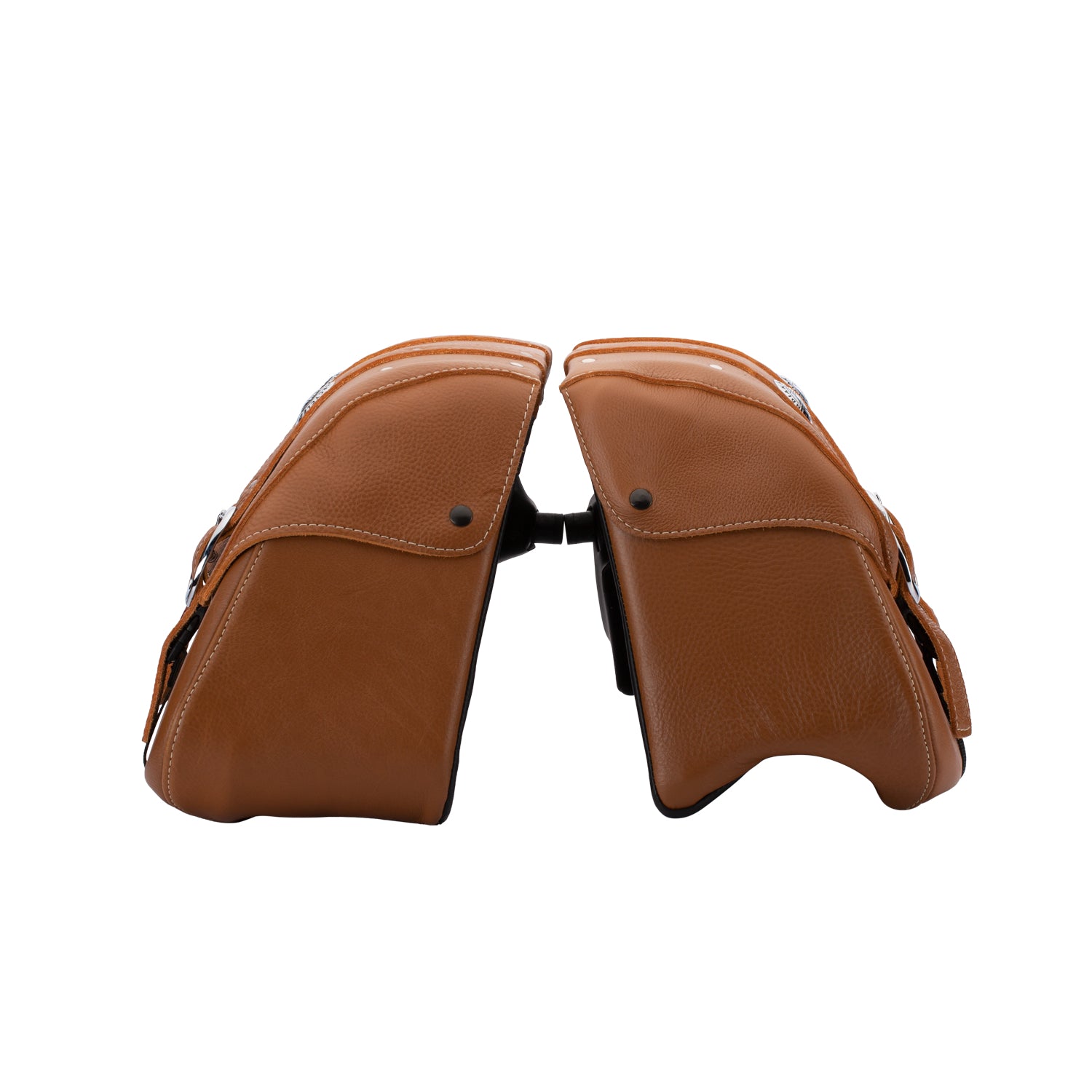 Genuine Leather Saddlebags, Desert Tan