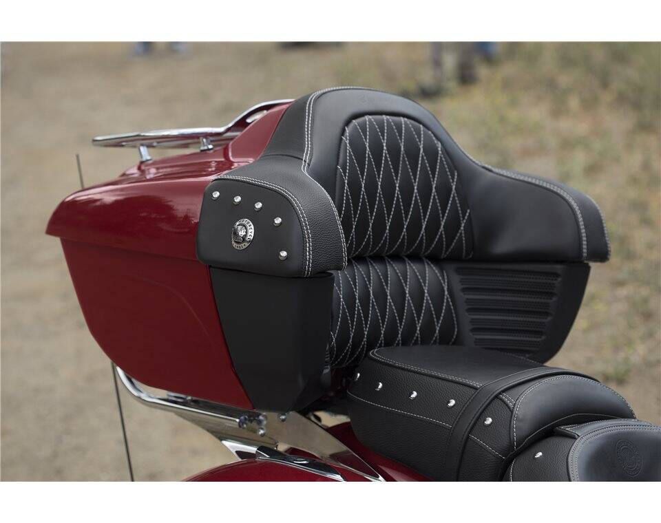 Genuine Leather Quilted Trunk Passenger Backrest Pad, Black