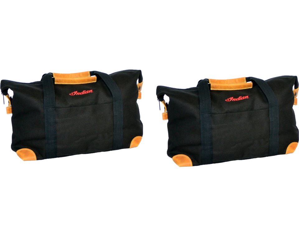 Indian Motorcycle Deluxe Saddlebag Travel Bags in Black, Pair - 2880294