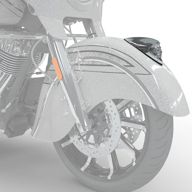 Front Fender Headdress Light Kit, Chrome - 2880665-156