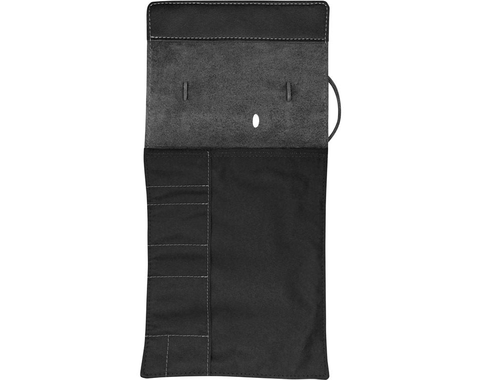 Genuine Leather Fork Bag Tool Roll, Black