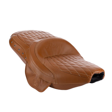 Genuine Leather Extended Reach Heated Touring Seat - 2882423-06