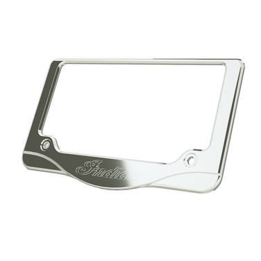 Script License Plate Frame, Chrome - 2882863-156