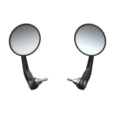 Bar End Mirror and Mount Kit in Black, Pair