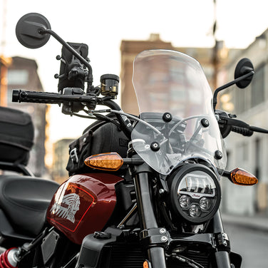 Polycarbonate Mid Windshield without Headlight Cowl, Clear