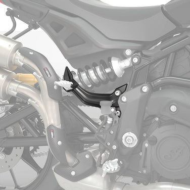 Passenger Foot Peg Mount for High Exhaust, Black