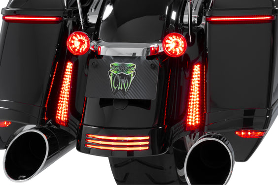 Filler Panel Lights for '14-up Street Glides & Road Glides, All Red LEDs with Red Lenses