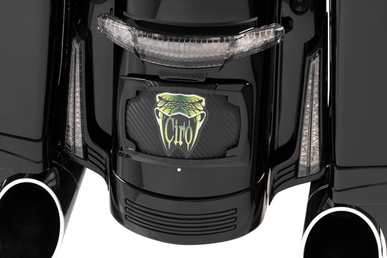 Filler Panel Lights for '14-up Street Glides & Road Glides, Black - All Red LEDs with Clear Smoked Lenses