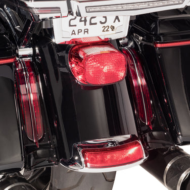Filler Panel Lights for '14-up Ultras & Road Kings, Black - All Red LEDs with Red Lenses